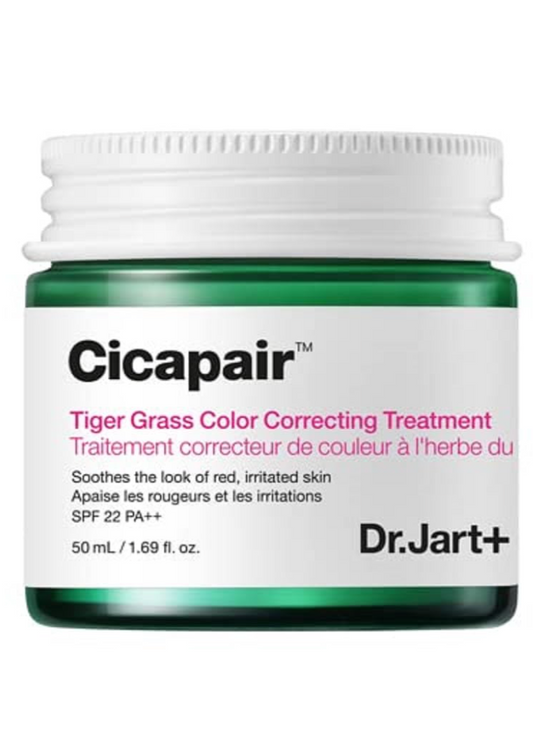 Dr. Jart+ Cicapair™ Tiger Grass Color Correcting Treatment intensyvaus poveikio kremas nuo odos raudonio